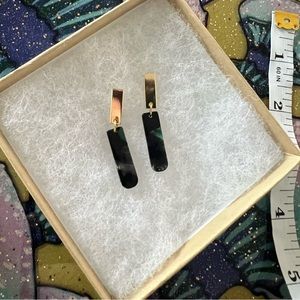 Gold & Acrylic Earrings